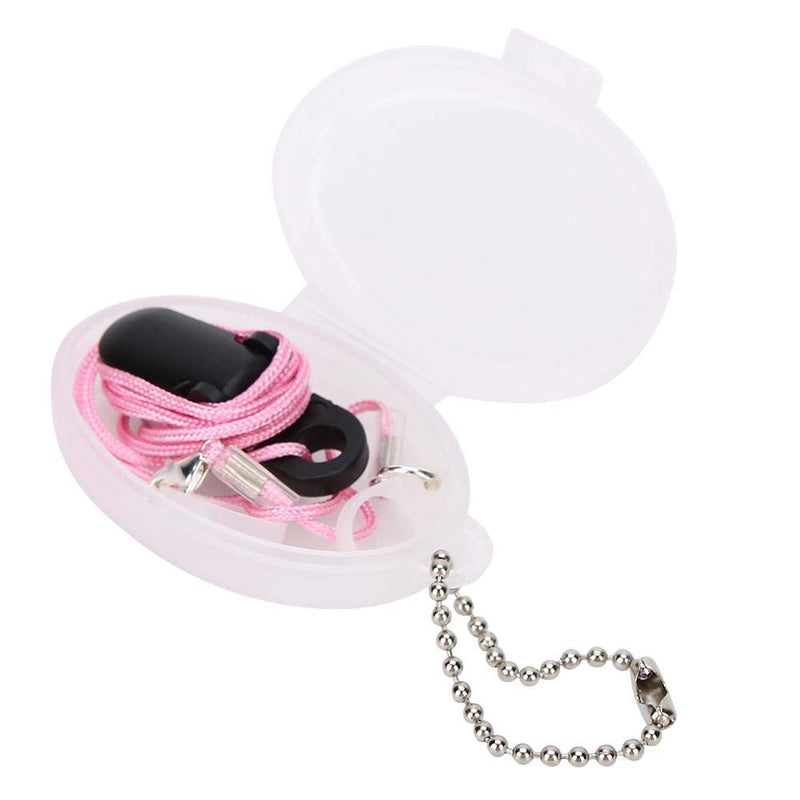 Practical Hearing Aid Anti-Lost Rope Hearing Aids Clip Sound Amplifier Soft Ear Aids Protection Rope with Transparen Plastic Storage Box(Pink) Pink