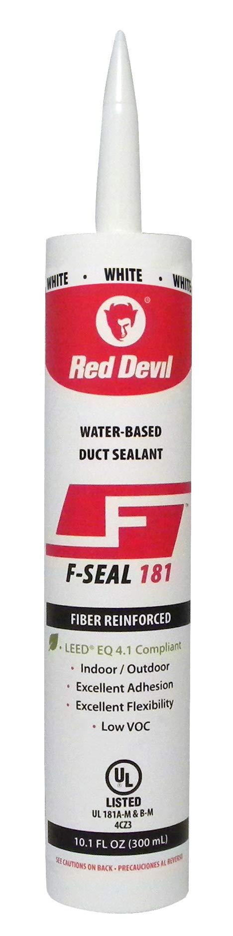 Red Devil 0846DW F-Seal 181 Fiber Reinforced Water Based Duct Sealant, 10.1 oz, White 1 - Pack