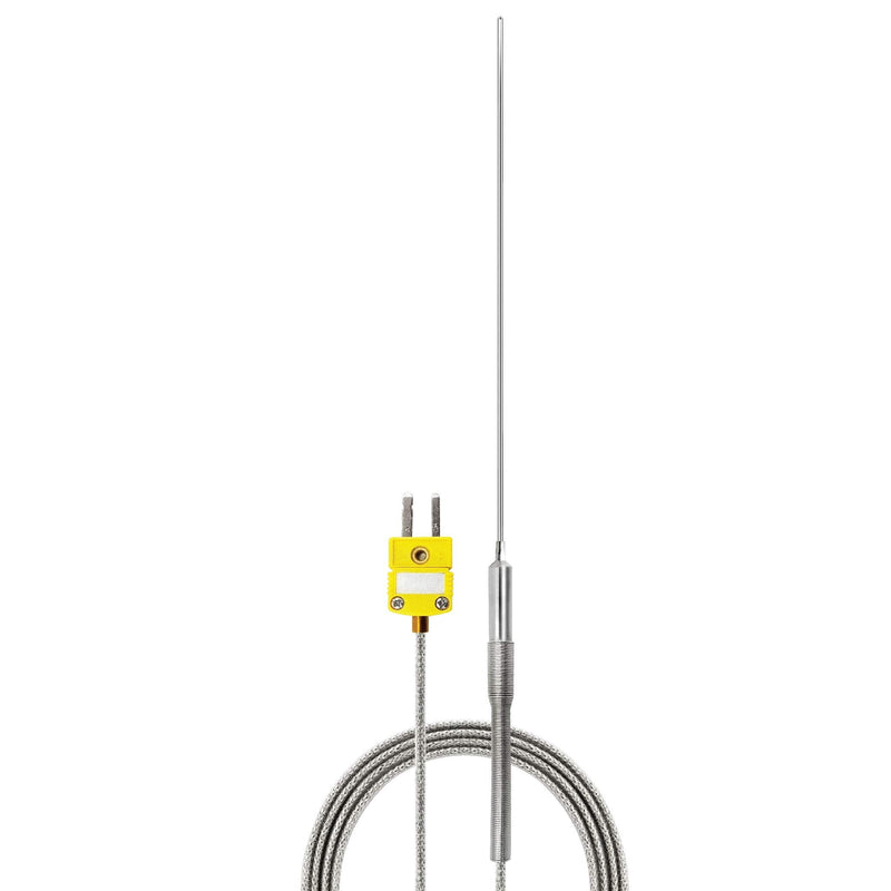 PerfectPrime TL1913SL K-Type Inconel 600 Flexible Thermocouple Temperature Sensor Probes -40~2012°F, 1mm / 150mm 1mm /150mm