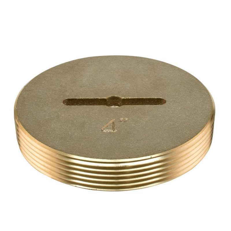Eastman 42004, Brass Slotted 4 inch Cleanout Plug