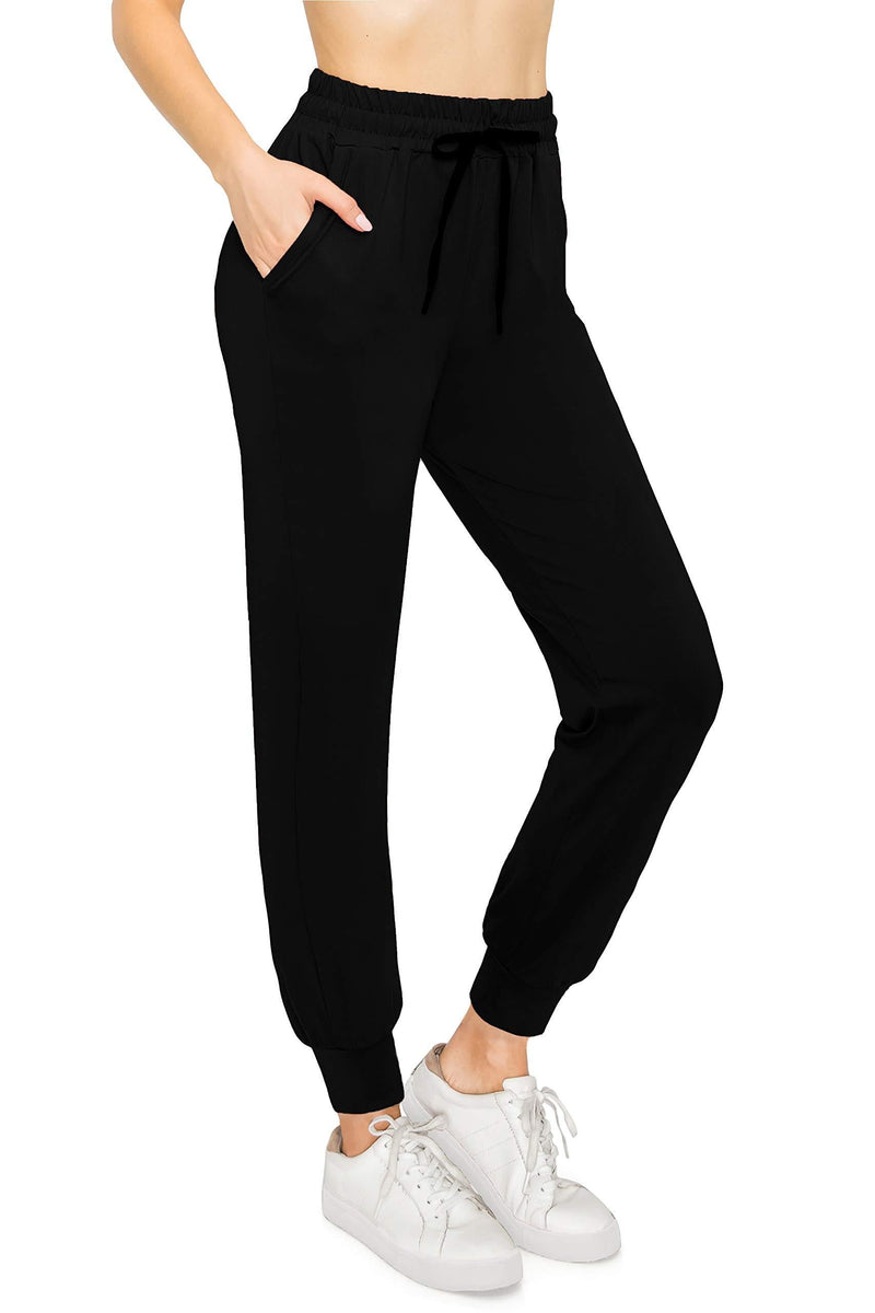 ALWAYS Women's Jogger Sweatpants with Pockets — Premium Buttery Soft Stretch Pants Small Jog128 / Black 2