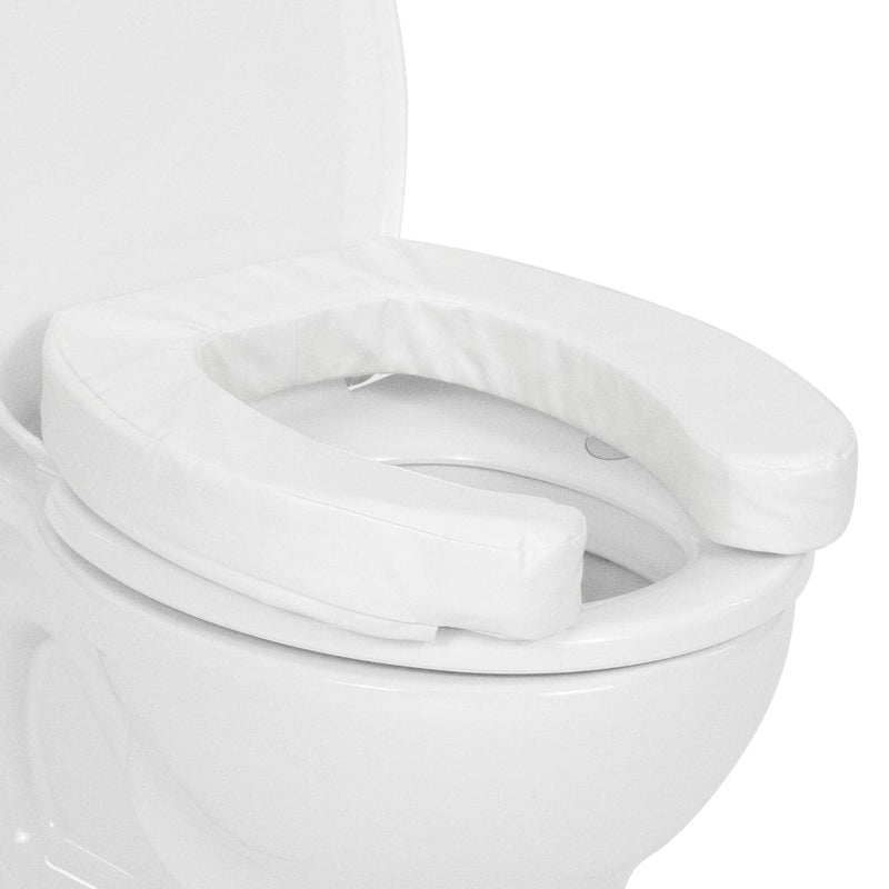 Vive Toilet Seat Cushion - Easy Clean Soft Padded Bathroom Attachment - Elongated, Standard Seats - Comfort and Support Donut for Handicap, Adults, Coccyx Tailbone Pain Relief (2" Cushioned Foam) 2" Cushioned Foam