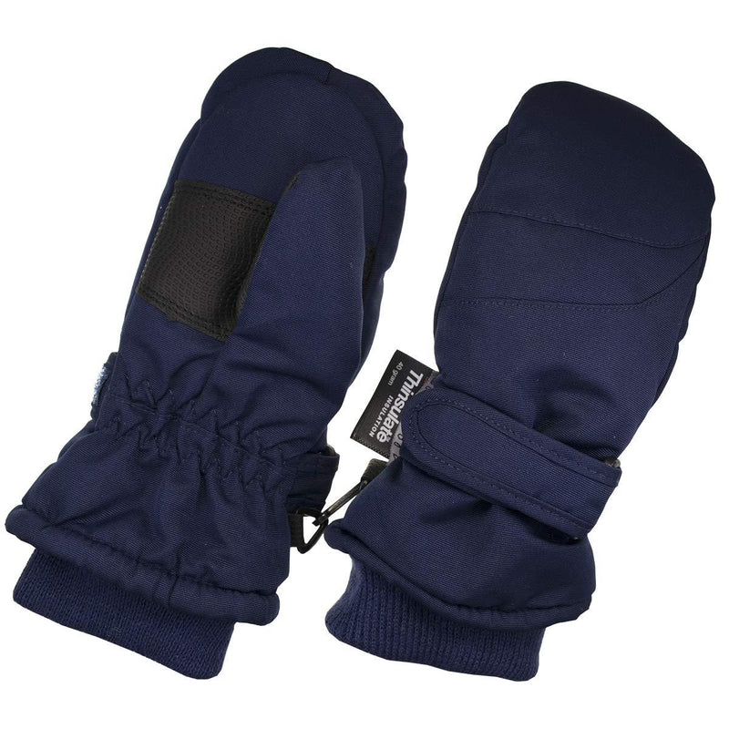 Children Toddlers Infant and Baby Mittens - Thinsulate Winter Waterproof Gloves .6-12 Months Navy