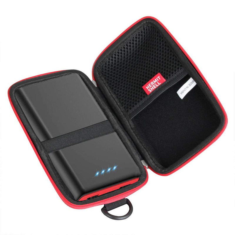 Hermitshell Hard Travel Case for Ekrist/LanLuk Portable Charger Power Bank 25800mAh (Black + Red Zipper) Black + Red Zipper