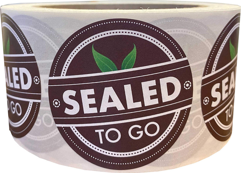 Sealed to Go Food Delivery Tamper Labels 2 Inch 500 Total Labels