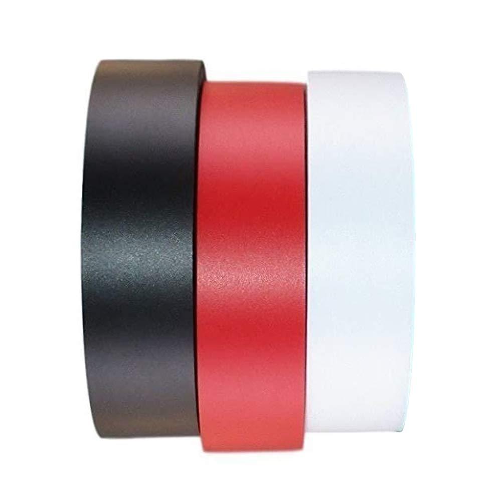 Regpre Colored Electrical Tape Black and White Red Electrical Insulation Tapes Assortment 0.62 inch x 32.8ft 3 Pack