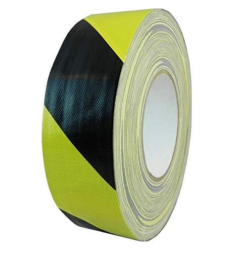 Hazard/Striped Duct Tape Black/Yellow Synthetic Adhesive. 60 Yards, 1.5"