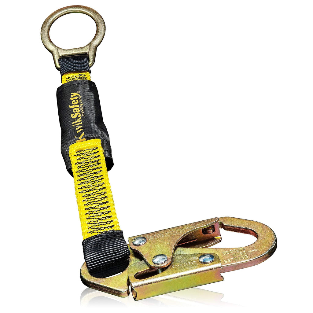 KwikSafety (Charlotte, NC) DOLPHIN DORSAL (1 PACK) 18” D-Ring Extender (Easy Hookup) ANSI OSHA Lanyard Extension Connector Fall Arrest Protection Equipment Construction PPE Scaffolding Roofing Gear 1 Pack