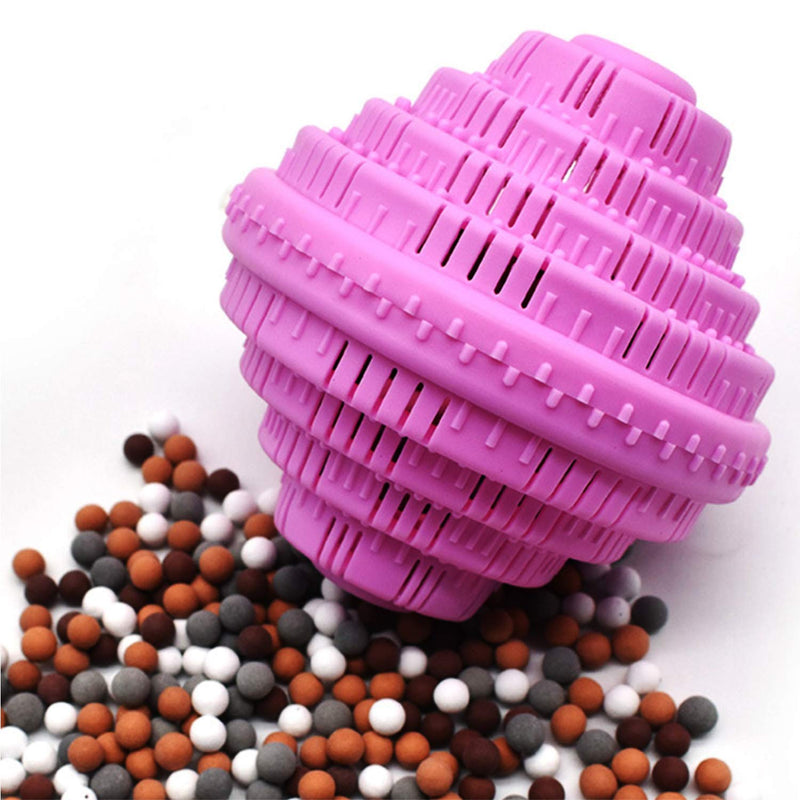 BTFLKNS Eco-Friendly Laundry Balls, Premium Washing Ball, Add Double The Ceramic Balls Again, 2000 Times Super Laundry Balls, All Natural No-Chemical Detergent(Large,Pink)