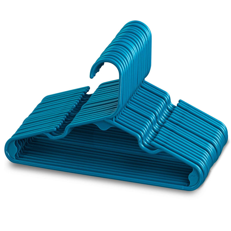 Sharpty Children's Hangers Plastic, Kids Hangers Ideal for Everyday Standard Use, Baby Hangers Kids 20 Pack (Blue, 20 Pack) Blue