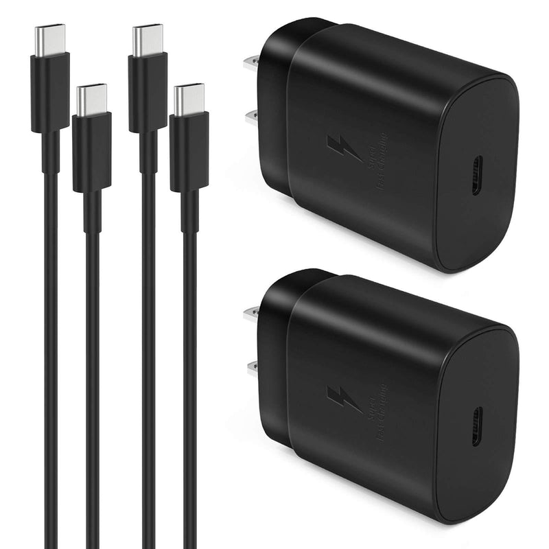 USB C Charger,25W Samsung Super Fast Charger and 5FT Type C Charger Cable Fast Charging for Samsung Galaxy S21/S21Ultra 5G/S21Plus/S20/S20Ultra/Note 20/Note 20Ultra/Note 10/Note10 Plus/Z Fold 3/Flip 3 Black