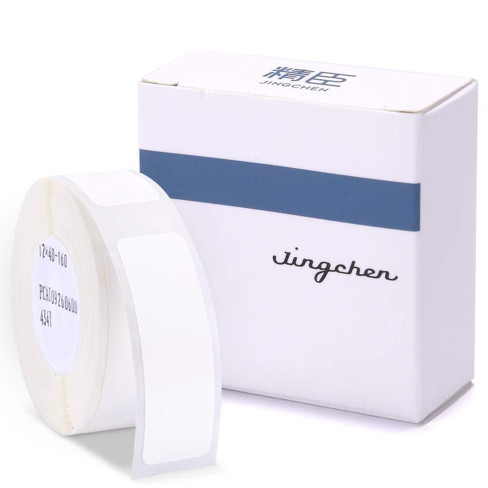 NIIMBOT D11White Label Maker Tape Adapted Label Print Paper 1240 Standard Laminated Office Labeling Tape Replacement Pure Color (White, Medium) White