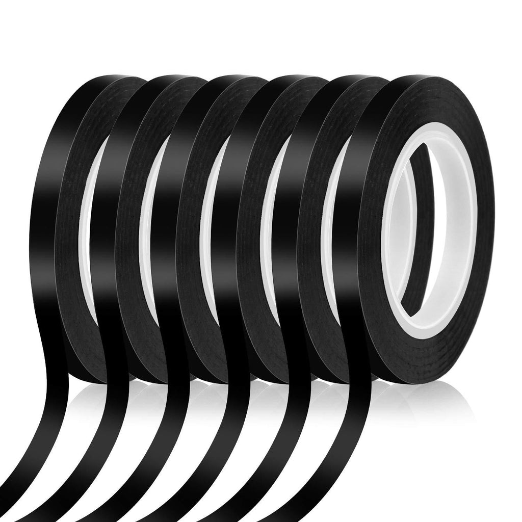 Audab 6 Rolls 1/4 Pinstripe Tape Vinyl Chart Tape White Board Tape Lines Dry Erase Whiteboard Thin Tape Pinstriping Graphic Grid Marking Tape