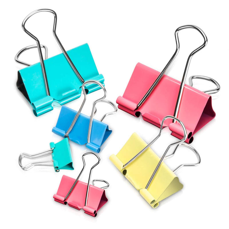 Binder Clips, 100PCS Binder Clips Assorted Sizes [2021 Upgrade] Large, Medium, Mini Binder Clips Combination, can use for Office, Home, School