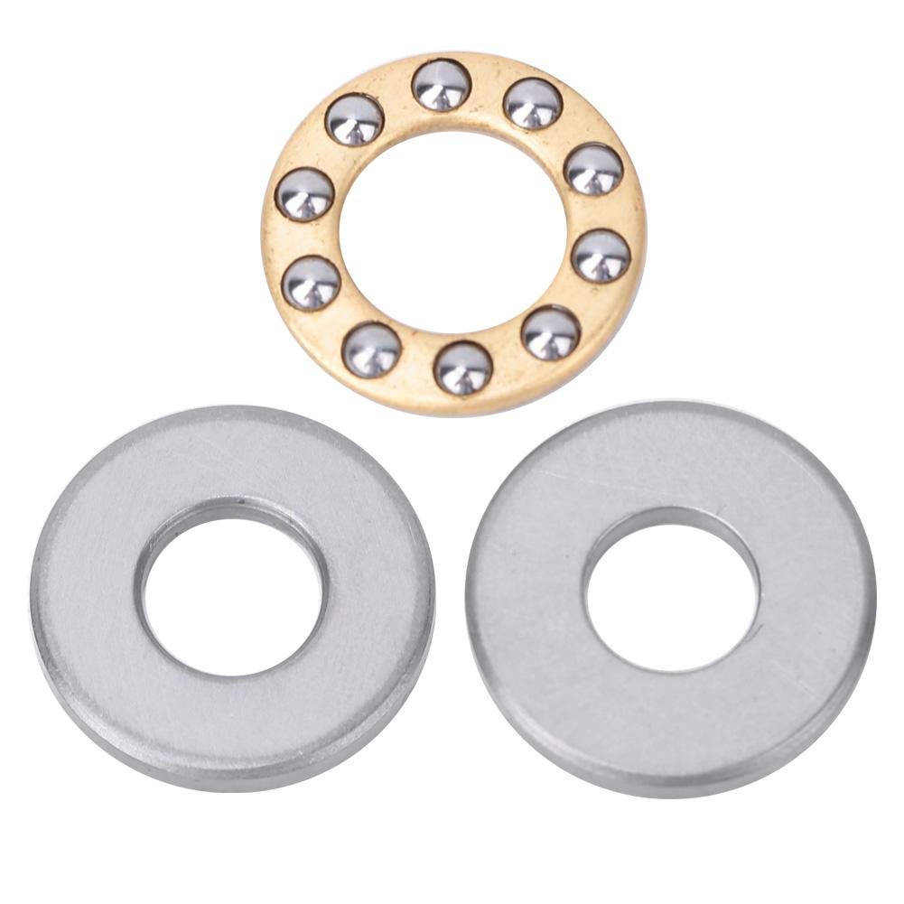 10Pcs Ball Thrust Ball Bearings, High Exactness Miniature Thrust Ball Bearings Flat Steel Bearings Set, Thrust Ball Bearings (F8-16M) F8-16M