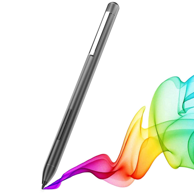 Active Stylus Pen for HP Pavilion x360 11m-ad0 14M-ba0 14-cd0 15-br0; HP Envy x360 15-bp0 15-bq0, x360 15-cn0, X2 12-e0xx, X2 12g0xx; HP Spectre x360 13-ac0xx 15-blxxx, AAAA Battery & Nibs (Grey) Grey