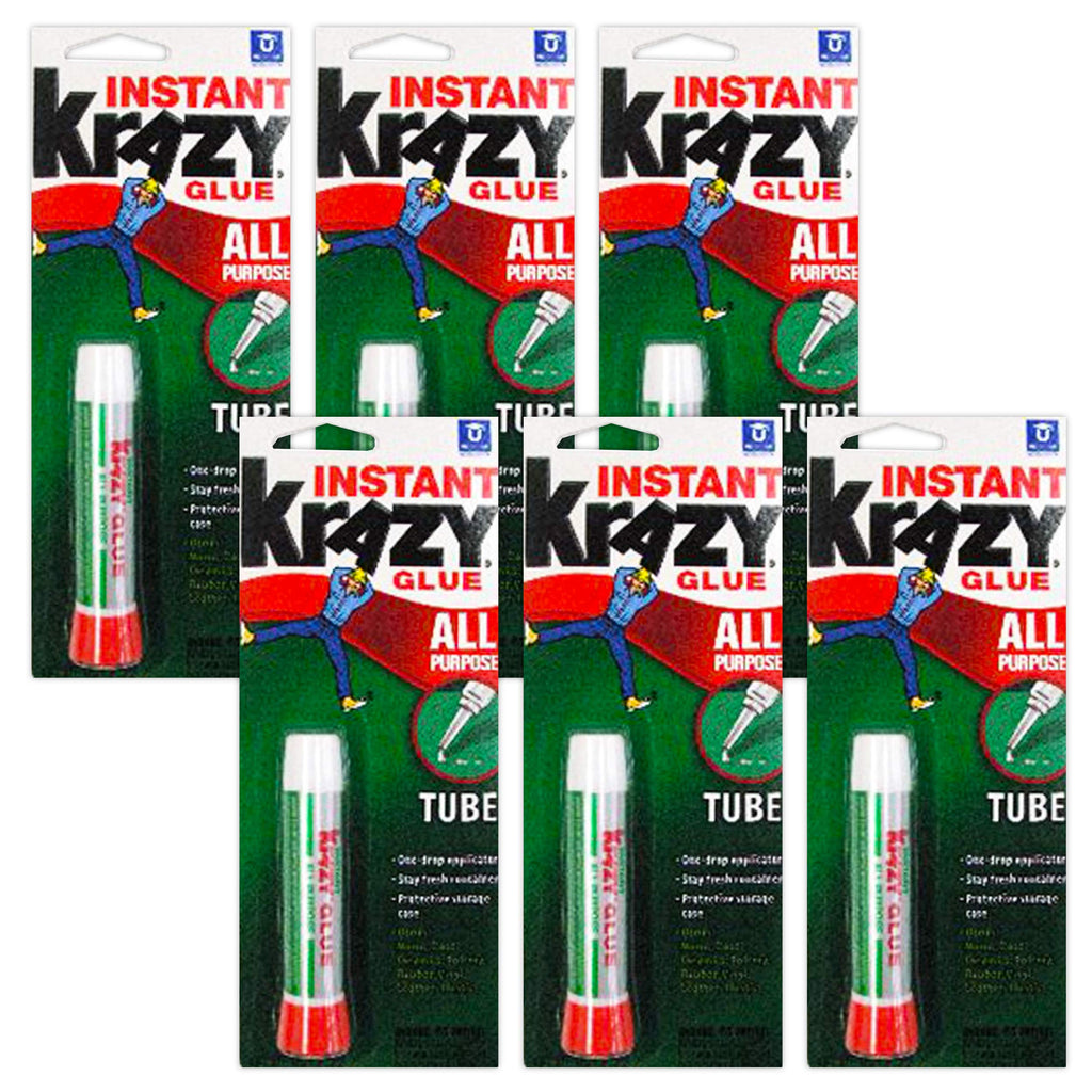 All Purpose Krazy Glue, Precision-Tip Applicator, 0.07oz (6 Pack) 6 Pack