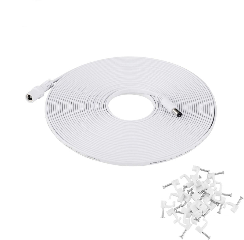[2020 Newest]Tonton DC Power Extension Cable 33Ft 10M 2.1mm x 5.5mm Compatible with 12V DC Adapter Cord for CCTV Security IP Camera, LED, Light Strip