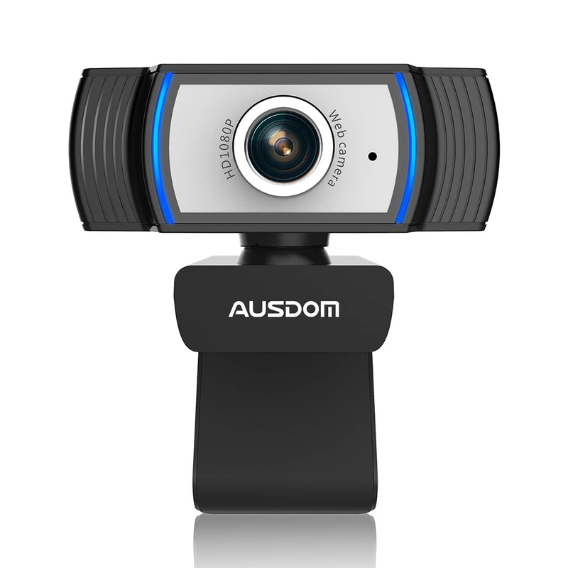 1080P Webcam, AUSDOM AW33 Full HD Web Cam with Built-in Noise Reduction Microphone Stream USB Web Camera for Zoom Meeting, Video Conferencing, Online Work, Home, Office,YouTube, Skype, and Streaming