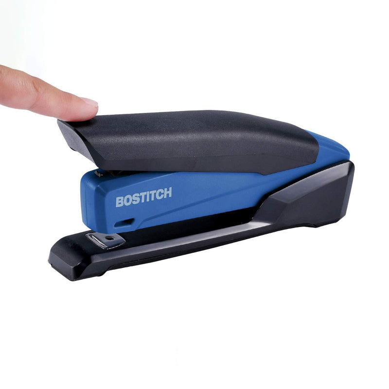 Bostitch Office Executive Stapler - 3 in 1 Stapler - One Finger, No Effort, Spring Powered Stapler, Navy Blue