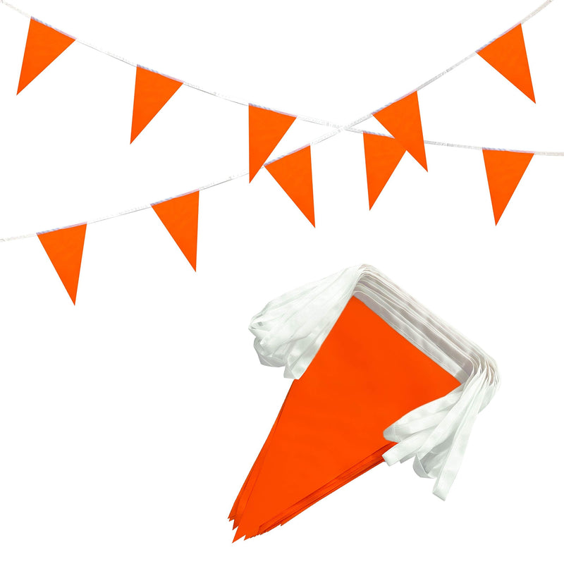 TSMD Solid Orange Pennant Banners Flags String DIY Bunting Flags,Party Decorations for Grand Opening,Kids Birthday,Party Events Celebration