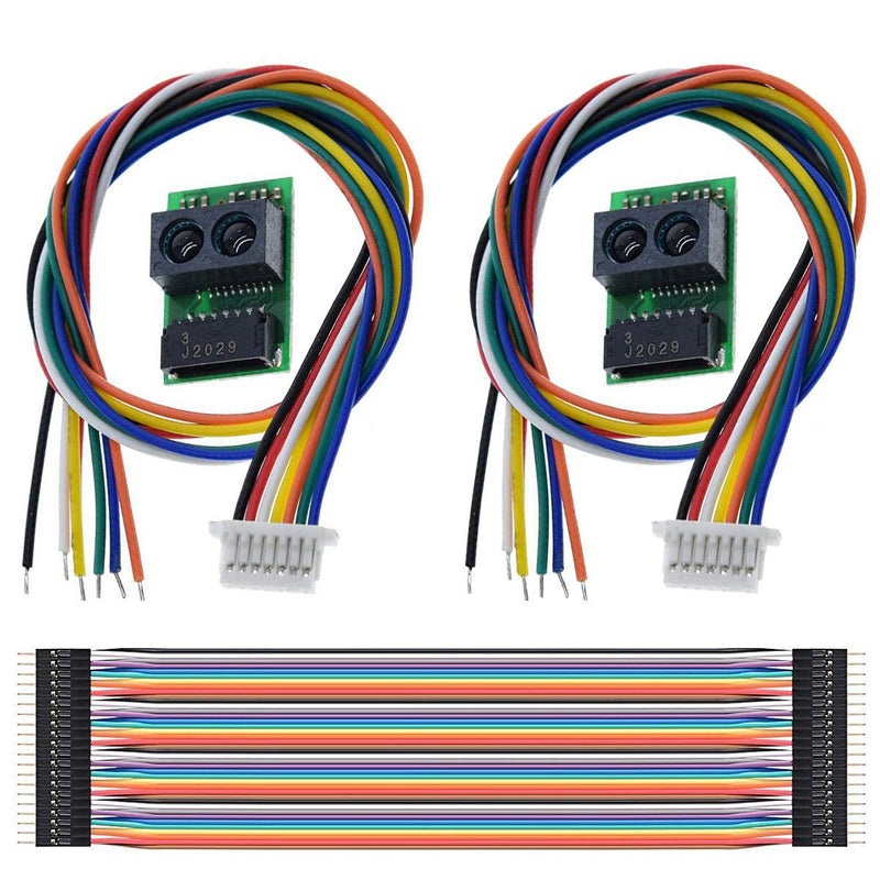 DAOKI 2Pack Distance Sensor Module GP2Y0E03 Infrared Ranging Sensor 4-50CM I2C Output for Arduino with M-M Dupont Cable 20PIN