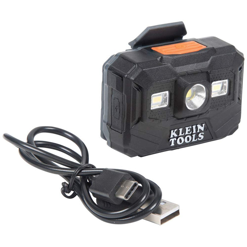 Klein Tools 56062 Rechargeable LED Headlamp/Worklight for Klein Hardhats, 300 Lumens, All-Day Runtime, 3 Modes, for Work and Outdoors