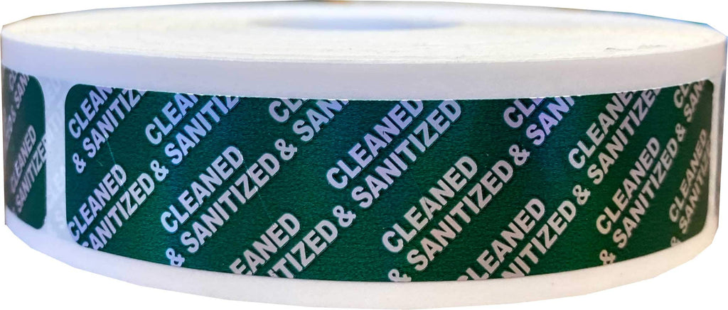 Cleaned and Sanitized Tamper Evident Seals 0.75 x 3 Inch 500 Total Labels