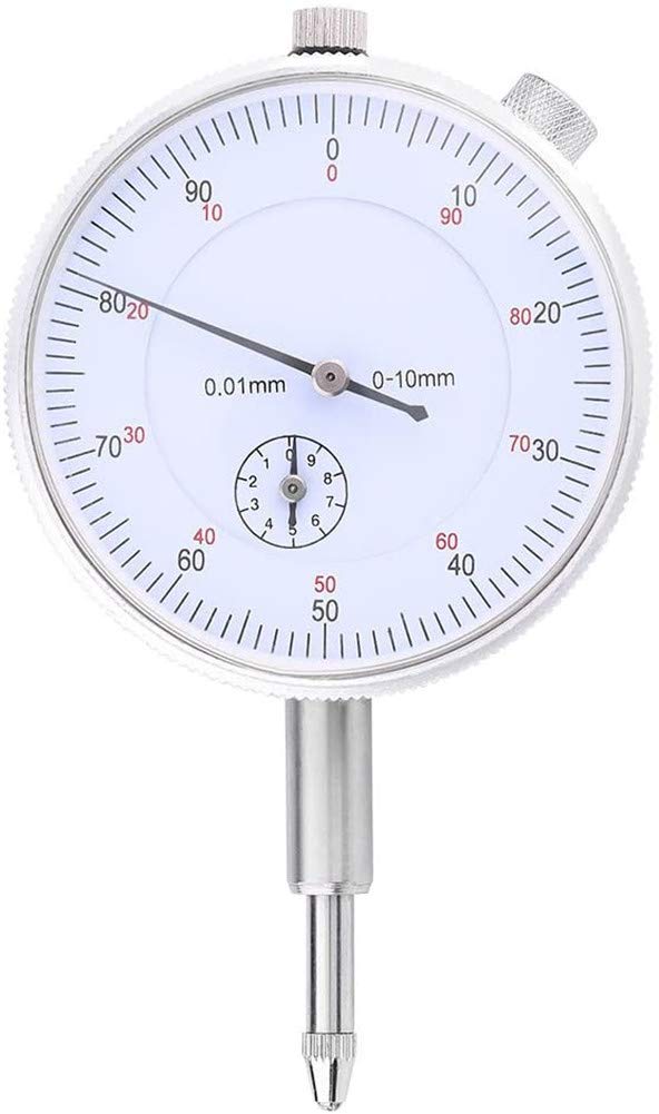 Szliyands Metric Dial Indicator, 0-10mm x 0.01mm Precision Test Gauge Dial Test Measuring Instrument