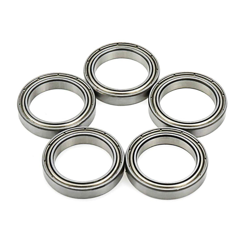Rannb 6702ZZ Deep Groove Ball Bearing Double Shielded Bearings 15mm x 21mm x 4mm - Pack of 5
