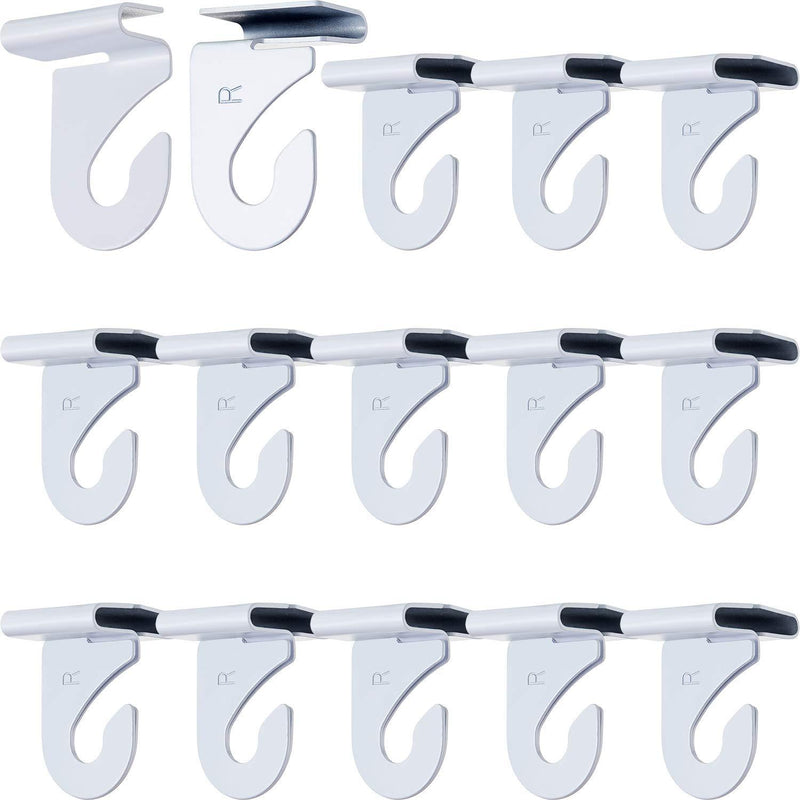 Aluminum Ceiling Hooks for Drop-Ceiling T-Bars Right and Left White Ceiling Hanger T-Bar Track Clip Suspended Ceiling Hooks Grid Clips for Hanging Plants Office Signs Decorations (20) 20