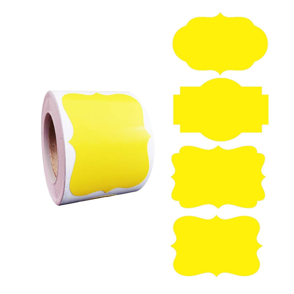 200PCS Yellow Label Stickers 2"X3" Write On Labels for Essential Oil, Bottle,Food Jars, Holiday Presents,Self-Adhesive Gift Tags (Yellow)