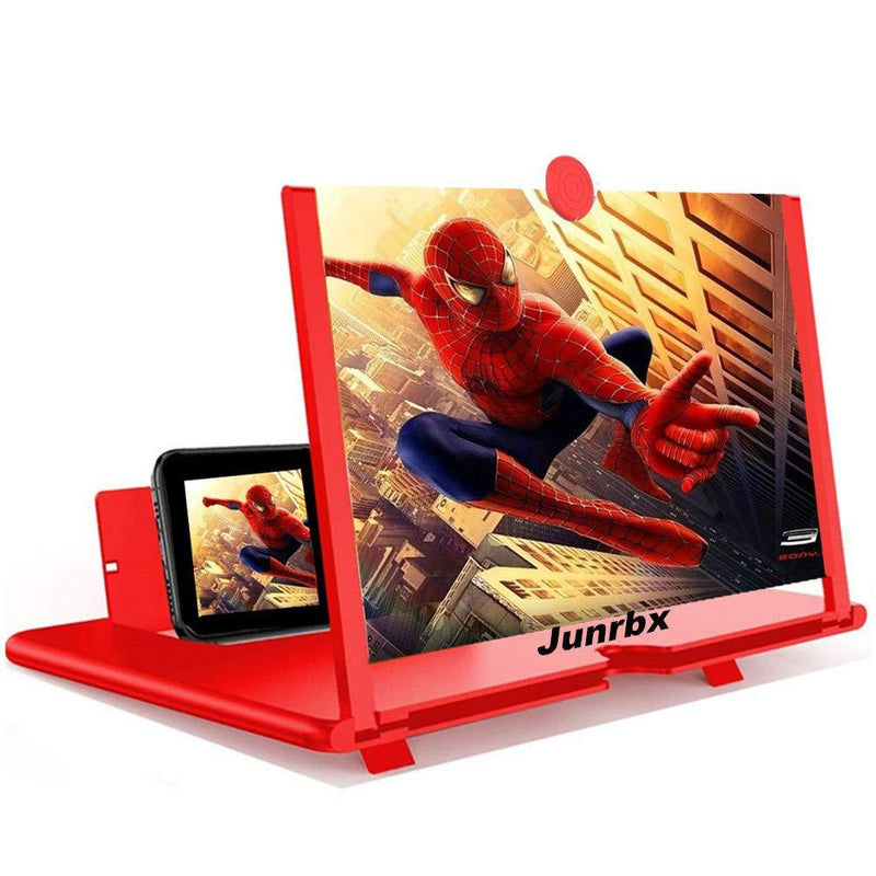 12" Screen Magnifier Amplifier, Generation of Mmobile Mobile Phone Holder Screen Magnifier , for Watching Movies, Videos , Etc. The Best Choice for Gifts (Red) Red