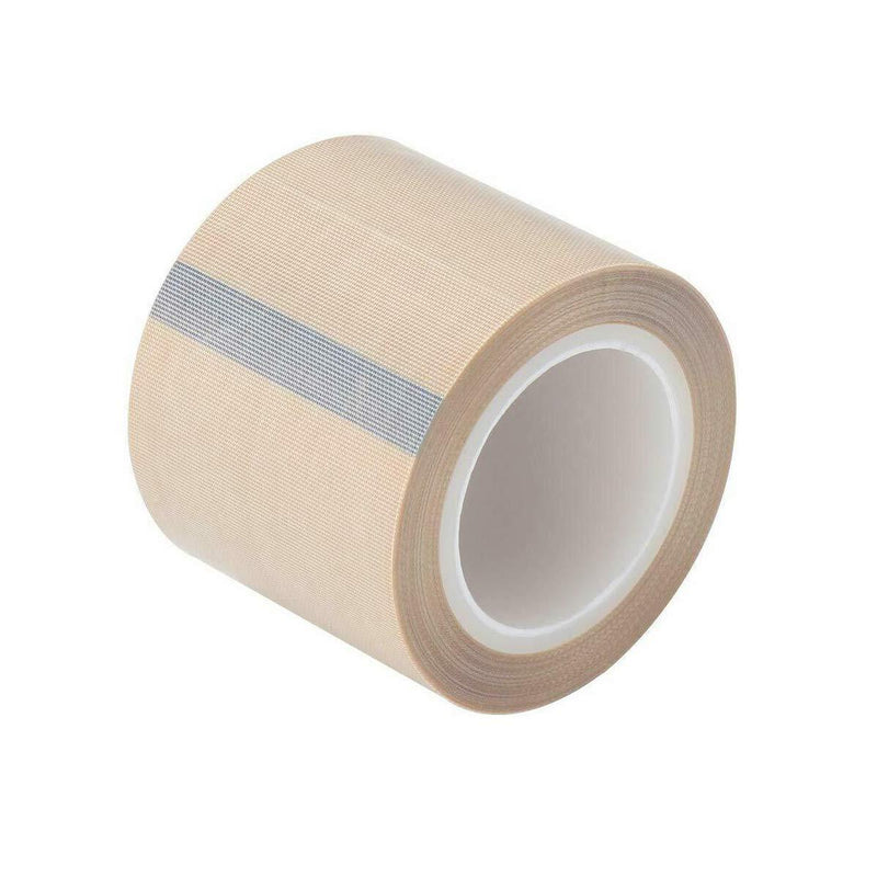 PTFE Coated Fiberglass Telfon Tape,high Temperature Tape,Drying Mechanical Conveyor Belt, Welding Sealing Tape,Teflon Tape for Vacuum Sealer Machine,50mm x 11yards/33feet 2inch x 33 feet,cream color