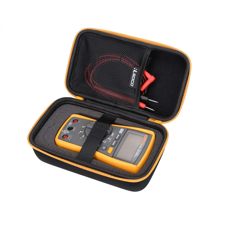 RLSOCO Carrying case for Fluke 117/115/116/114/113/177/178/179/233 Digital Multimeter and Fits for Fluke 101/106/107/ F15B+F17B+F18B+ and More(with DIY Foam)(Yellow) Yellow Zip