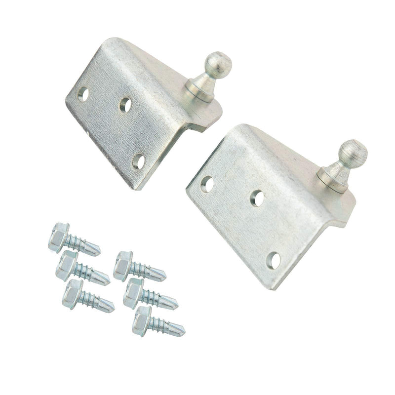 Oswald Supply Ball Stud Mounting Bracket for Gas Spring Flat 10mm Ball Diameter, 0.645” Ball Height, Zinc Plated (1 Pair - 2 Brackets)