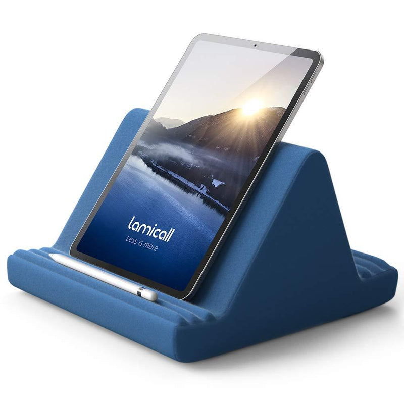 Tablet Pillow Stand, Pillow Soft Pad for Lap - Lamicall Tablet Holder Dock for Bed with 6 Viewing Angles, for iPad Pro 9.7, 10.5,12.9 Air Mini 4 3, Kindle, Galaxy Tab, E-Reader - Royal Blue