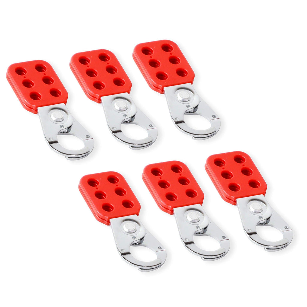 TRADESAFE Lock Out Tag Out Lock Hasp. 6 Pack Lockout Tagout Hasp. Steel Padlock Hasp for Lock Out Devices. Heavy Duty Loto Hasp for Lockout Safety Supply, Kits, and Stations