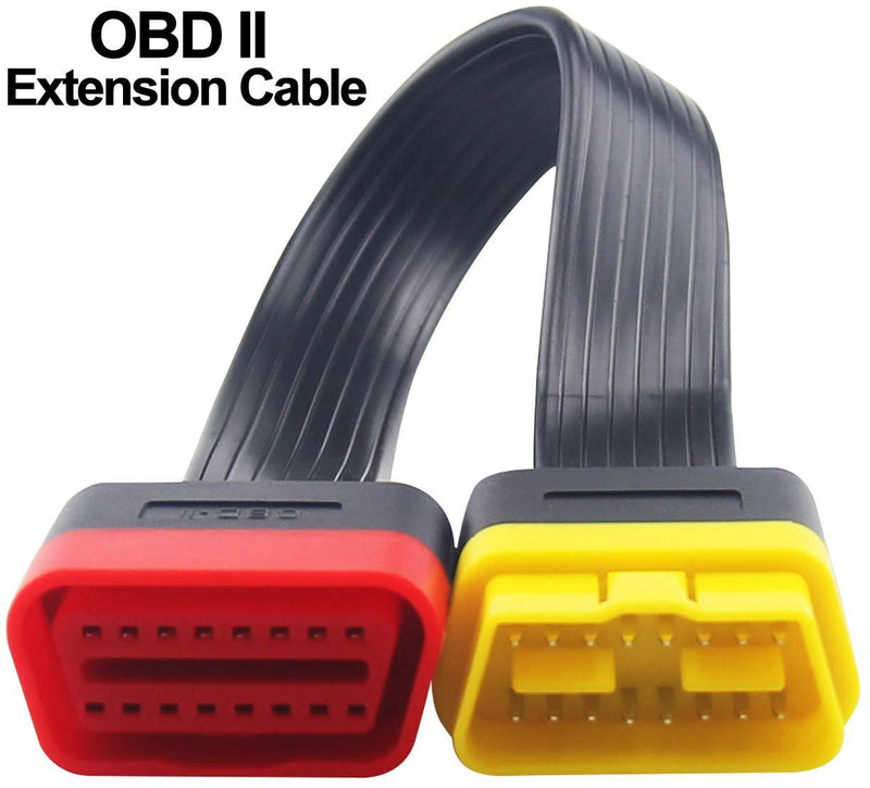 OBD2 Extension Cable, Professional Automotive Diagnostic Scan Tool Full 16 Pin Extension Cable for ODBII Scanner Forscan Check All Car Vehicles Computer Engine Code Reader - 36cm/14.2in 14.2 inch