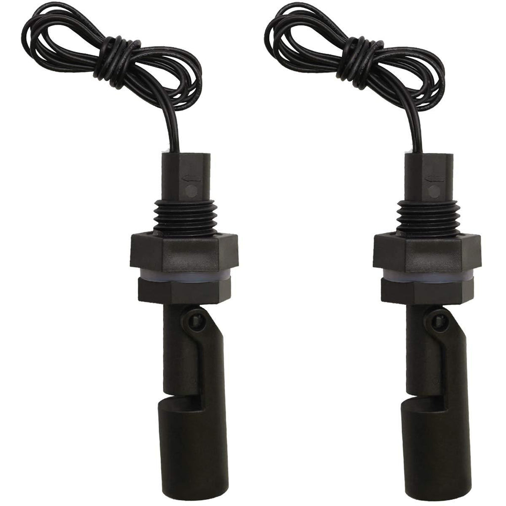 mxuteuk 2 Pcs Side Mounted Horizontal Liquid Float Switch Water Level Sensor Black for Aquariums Tank DPL-1-BK Black Horizontal Liquid Level Float Switch