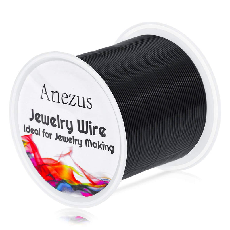 20 Gauge Jewelry Wire, Anezus Craft Wire Tarnish Resistant Copper Beading Wire for Jewelry Making Supplies and Crafting (Black) Black