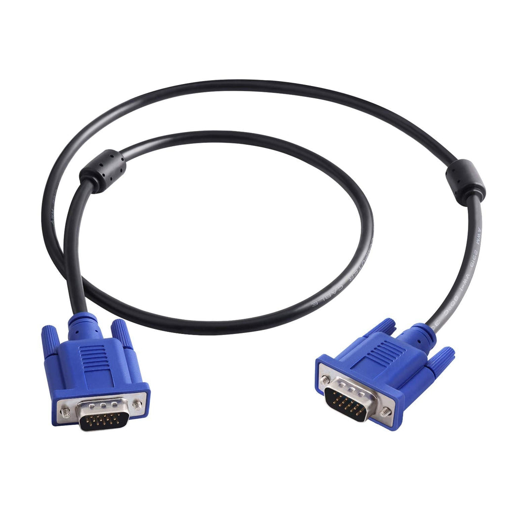 Pasow VGA to VGA Monitor Cable HD15 Male to Male for TV Computer Projector (3 Feet) 3 Feet