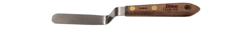 Albion Engineering Classic Offset Caulk Tooling Spatula, Stainless Steel Single 5/8" Wide Tapered Tip x 3" Long Blade