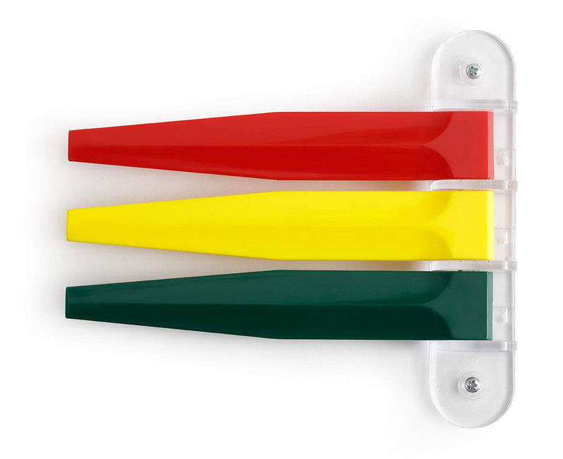 Kull Industries Exam Room Flags | Medical Door Flags for Doctors Offices, Hospitals and Clinics | Primary Colors, 3 Flag System, 7" Long 7 Inches 3 Flags