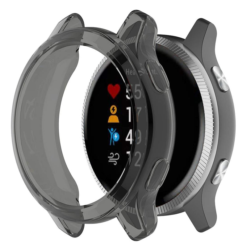 MOTONG for Garmin Venu Transparent TPU Protective Case - TPU Protective Case Cover Shell for Garmin Venu(TPU Black)
