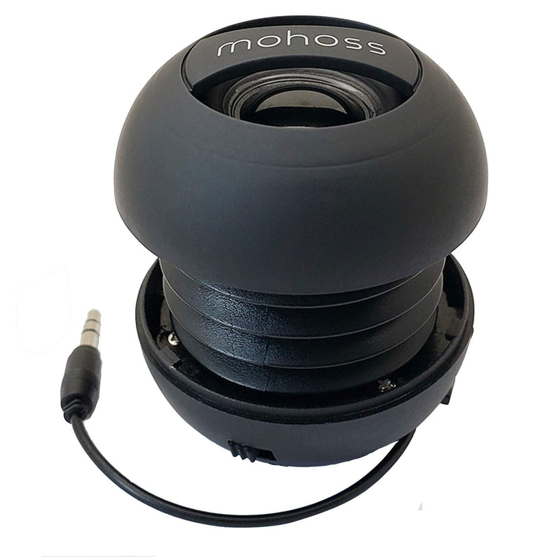 Mini Bass Speaker, mohoss Portable Plug in Speaker with 3.5mm Aux Audio Input, Rechargeable External Hamburger Speaker for iPhone Android Smartphones Laptop Tablet iPod MP3