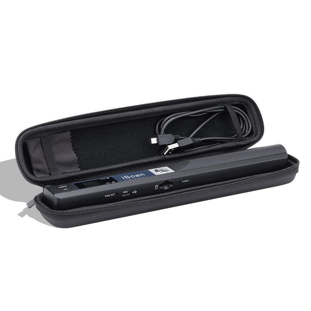 10.5“ x 1.6” x 1.2“ Hard Travel Case for Iscan/Vupoint/MUNBYN Magic Wand Portable Scanner, Shockproof/Water Resistant/Pressure-Proof, Ideal for Fitting Scanner, USB Cable, Clean Cloth Together