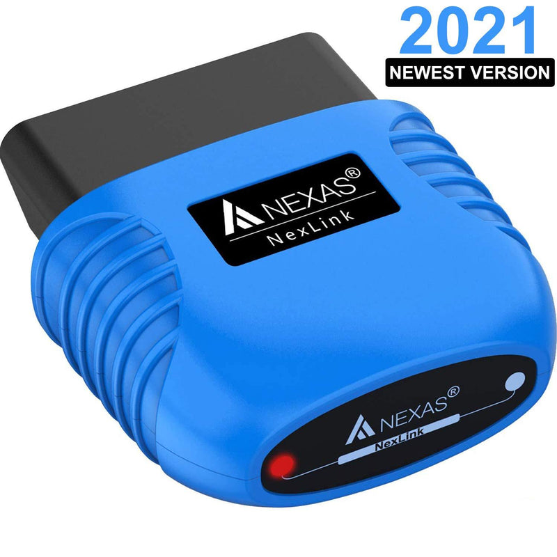 NEXAS Bluetooth 5.0 OBD2 Scanner Code Reader for iPhone Android Windows, Car Diagnostic Scanner Check Engine Light Smog Check Scan Tool for Vehicles After 1996 and for Motorcycles Specially
