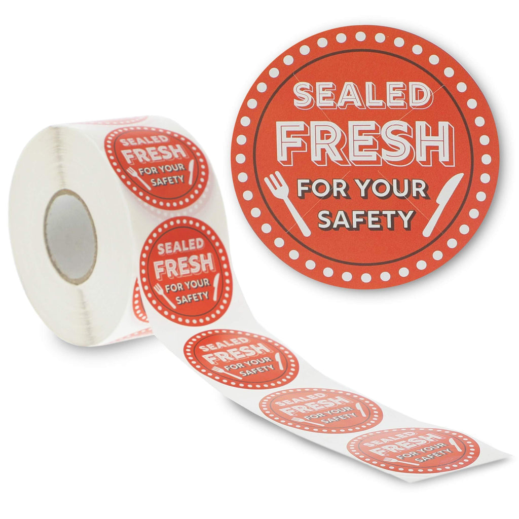 Tamper Evident Labels, Sealed Fresh for Your Safety Stickers (2 in, 1000 Pieces)