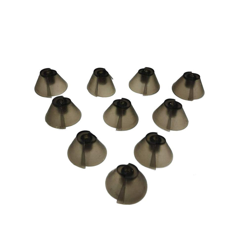 GN Resound Sure Fit Hearing Aid Standard Receiver Tulip Domes Dark Gray Split Ear Rub Piece Comfortable BTE Hearing Amplifier PSAP Kit Ear Tips Invisible, Perfect for Open Air (Open fit) (10 pcs) 10 Count (Pack of 1)